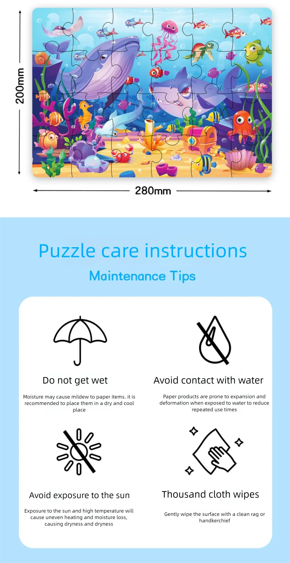 Puzzle care instructions Maintenance Tips