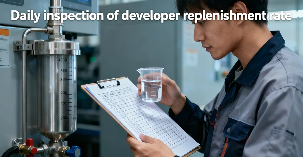 Daily inspection of developer replenishment rate