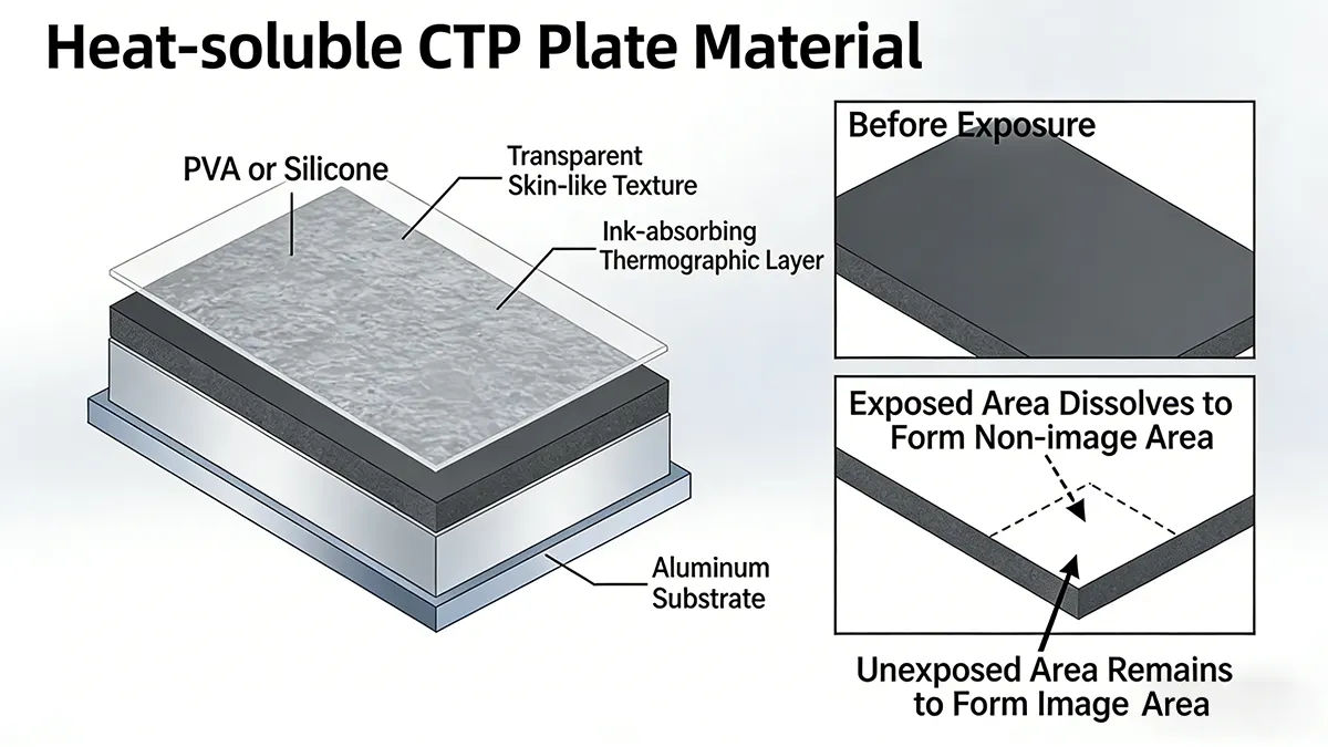 Wärmeempfindliches CTP-Plattenmaterial